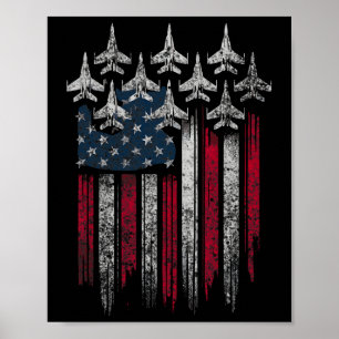 Poster Amoureux des drapeaux américains patriotiques avio