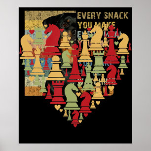 Poster Amoureux des échecs   J'Aime Vraiment Jouer Aux Éc