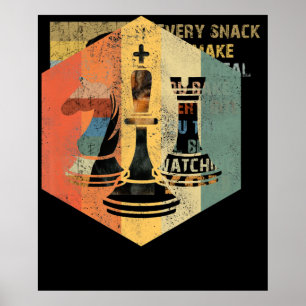 Poster Amoureux des échecs   Knight King Rook Échecs Cade