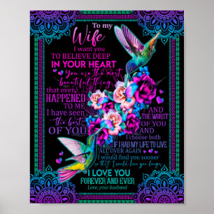 Poster Amoureux des femmes  À Ma Femme Je T'Aime Jamais