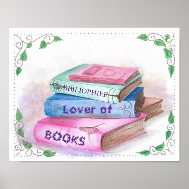 Poster Amoureux des livres (Devant)