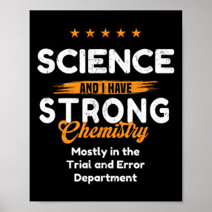Poster Amoureux des sciences avec une chimie émotionnelle