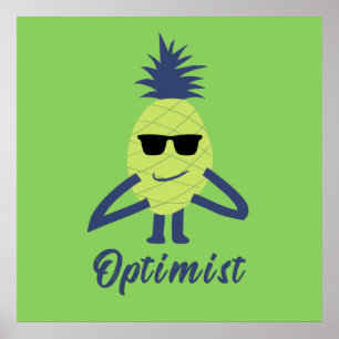 Poster amoureux drôle d'ananas