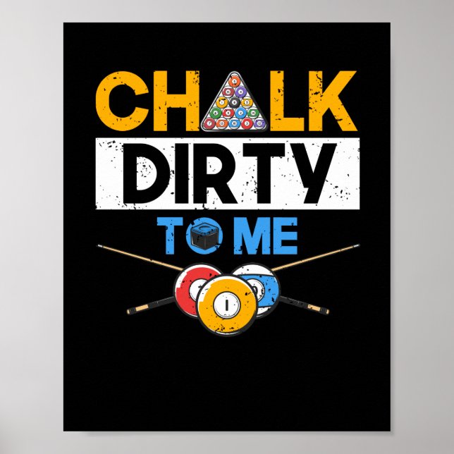 Poster Amoureux du billard de 8 balles (Devant)