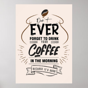 Poster Amoureux du café, buvez votre café