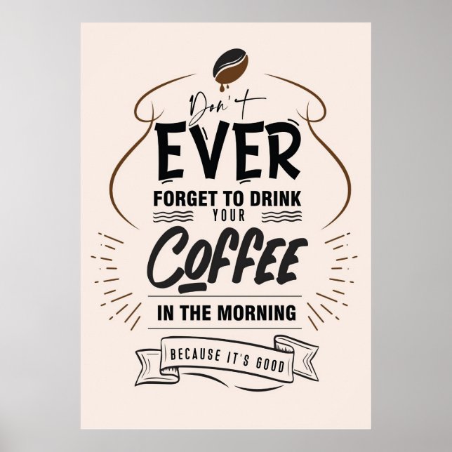 Poster Amoureux du café, buvez votre café (Devant)