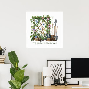 Poster Amoureux du jardinage amusant thérapie