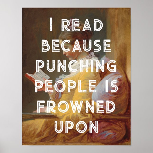 Poster Amoureux du livre 'Young Girl Reading' (Devant)