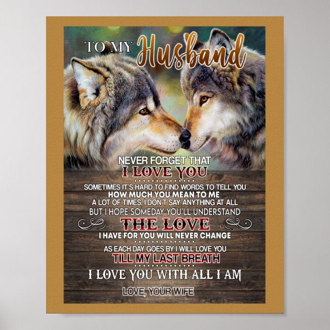 Poster Amoureux du mari | À Mon Mari Je T'Aimais (Devant)