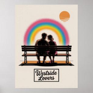 Poster Amoureux du West Side de Manhattan Parc Riverside 