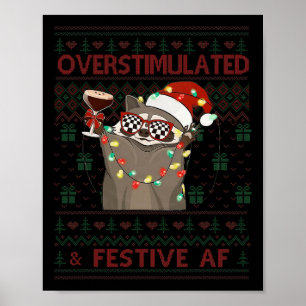 Poster & ; Festive Af Raccoon Noël