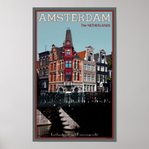Poster Amsterdam - Leidsestraat - Keizersgracht