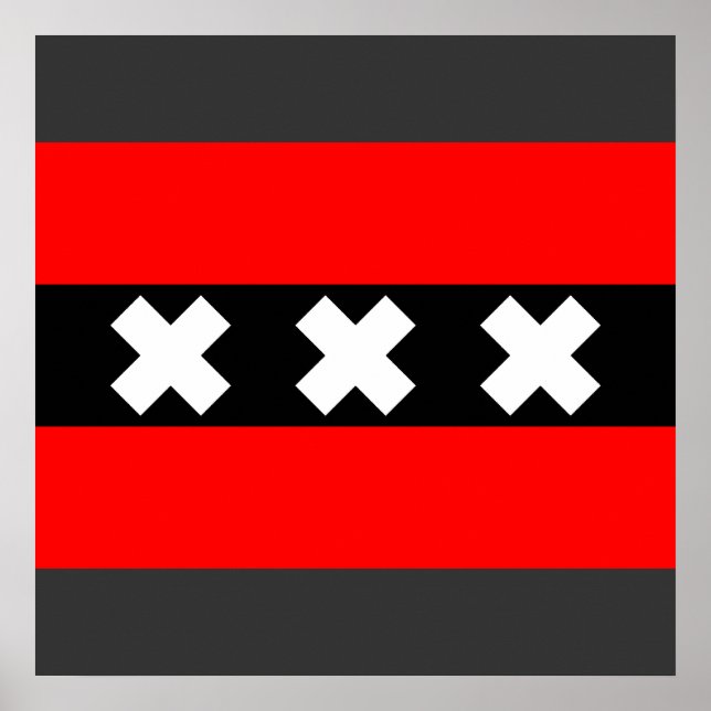 Poster Amsterdam, Pays-Bas (Devant)