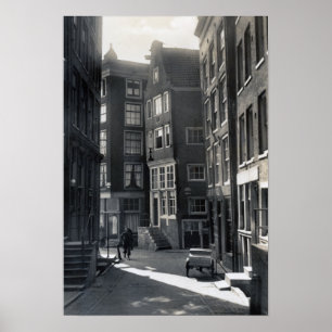 Poster Amsterdam Pays-Bas rue Olofssteeg