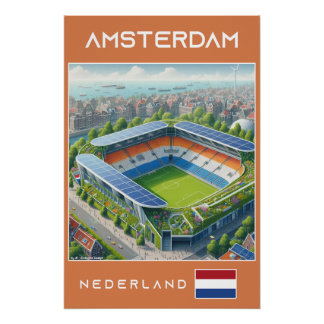 Poster Amsterdam Stadium - Netherlands  Ecological Design