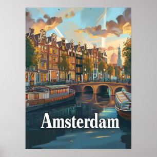 Poster Amsterdam Sunset Serenity