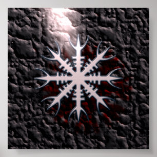 Poster Amulette viking Aegishjalmur viking amulet charm