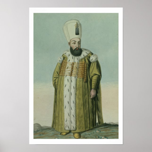 Poster Amurath (Murad) III (1546-95) Sultan 1574-95, frai (Devant)