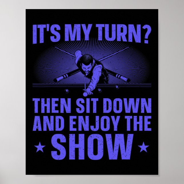 Poster Amusant 8 Ball Pool Conception Pour Hommes Joueuse (Devant)