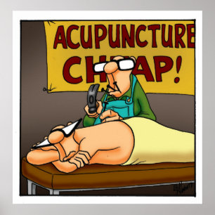 Poster amusant "Acupuncture pas chère"