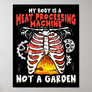 Poster Amusant Anti Vegan Meat Mater Funny Meat Lover Bbq