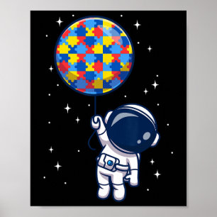 Poster Amusant astronaute Bylloon Sensibilisation sur l'a
