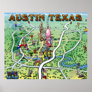 Poster amusant Austin Texas