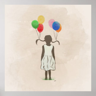 Poster Amusant Avec Ballons