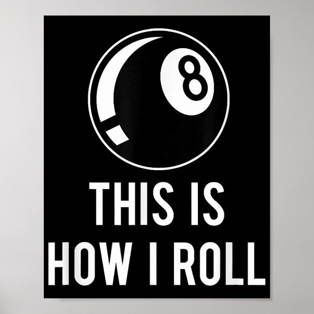 Poster Amusant Billard Design Pour Les Joueurs De Billard (Devant)