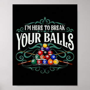 Poster Amusant Billard Hall De Piscine Im Ici Pour Casser