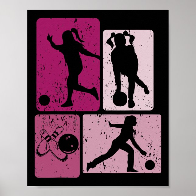 Poster Amusant Bowler Joueur de Bowler Game (Devant)