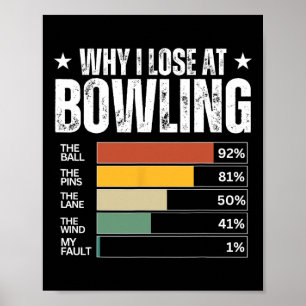 Poster Amusant Bowling Excuses