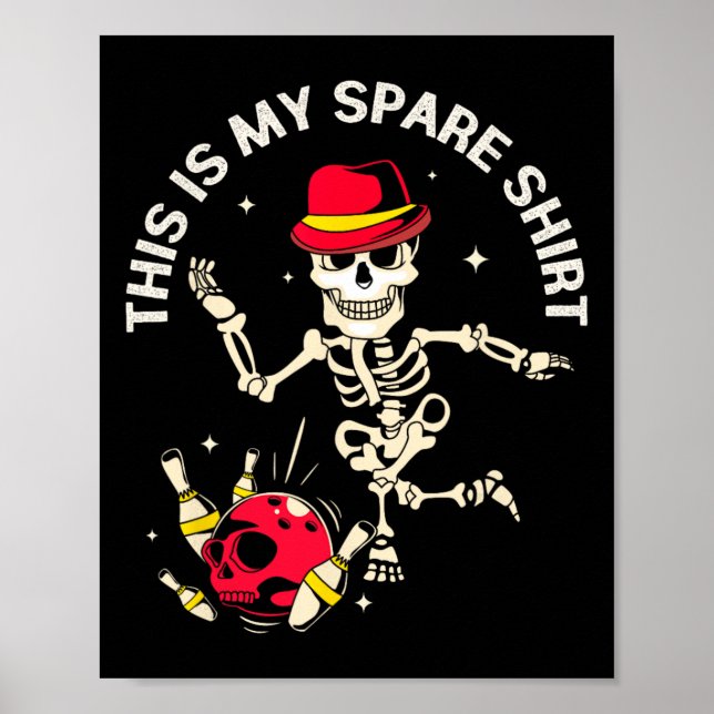 Poster Amusant Conception De Bowling Pour Hommes Et Femme (Devant)