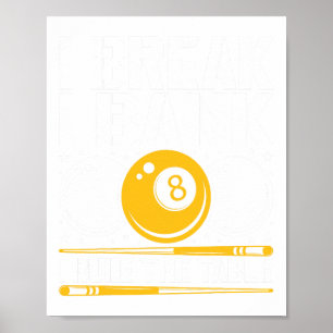 Poster Amusant Conception De Joueur De Piscine - Pour Les