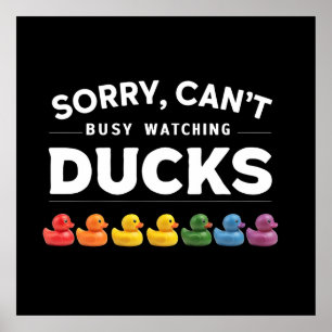 Poster Amusant de canard en caoutchouc drôle