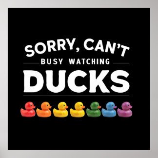 Poster Amusant de canard en caoutchouc drôle