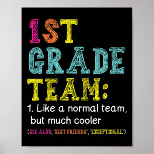 Poster Amusant Équipe 1ère Classe Comme Normal Mais Glaci