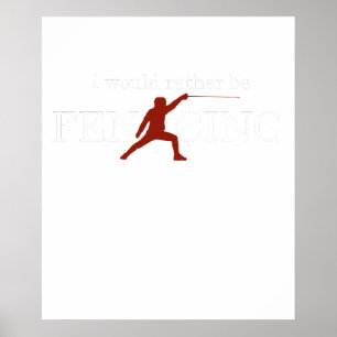 Poster Amusant Escrime Je préfère l'escrime 2