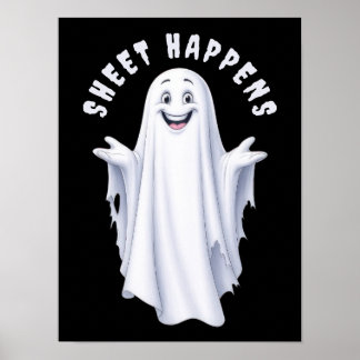 Poster Amusant Fantôme Heureux