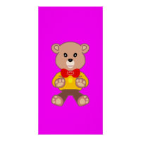 Amusant Festif Bowtie Teddy Bear Bright Pink Magen