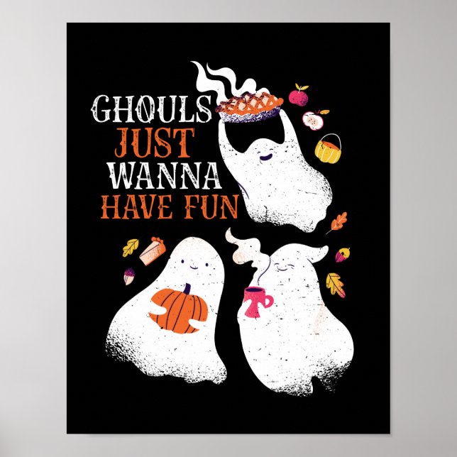 Poster Amusant Halloween Fête Gâles Juste Vous Voulez S'A (Devant)