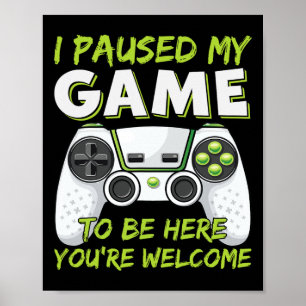 Poster Amusant Jeux Garçons Filles Hommes Joueur Vidéo Je