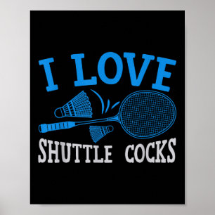 Poster Amusant Joueur Badminton Match Jeu Joke