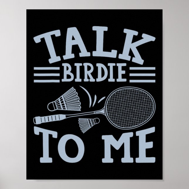 Poster Amusant Joueur Badminton Match Jeu Joke 2 (Devant)
