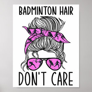Poster Amusant Joueur De Badminton - Navette Badmin