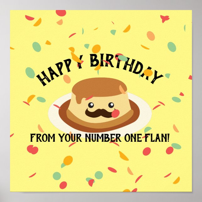 Poster Amusant Joyeux Anniversaire de votre numéro un Fla (Devant)