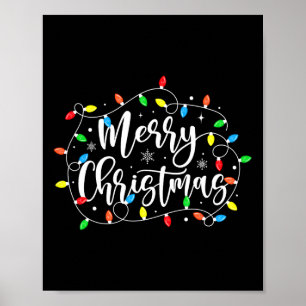 Poster Amusant Joyeux Noël Lumières Noël Famille Hommes F