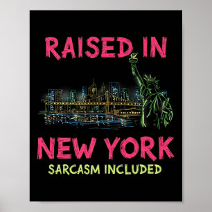 Poster Amusant New York City Skyline Vintage Premium
