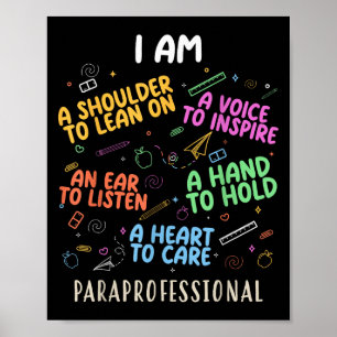 Poster Amusant Paraéducateur Coeur À Soigner Paraprofessi