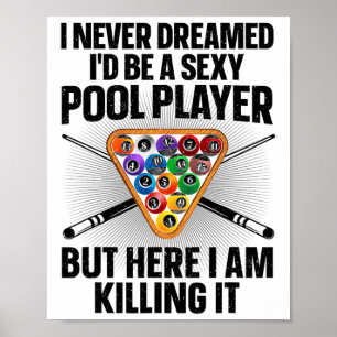 Poster Amusant Pool Art Pour Hommes Femmes Billard Lover